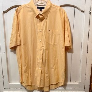 Tommy Hilfiger Men's Light Yellow Button Down Shirt